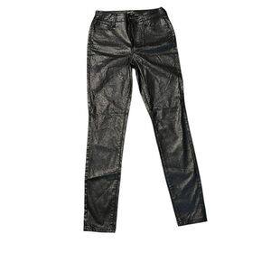 Fashion Nova “ Coated With Love Skinny Pants” Black Size Large